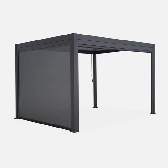 Pergola bioclimatique aluminium 4 x 3 m + 1 store 3 m + 1 store 4 m Triomphe - SWEEEK