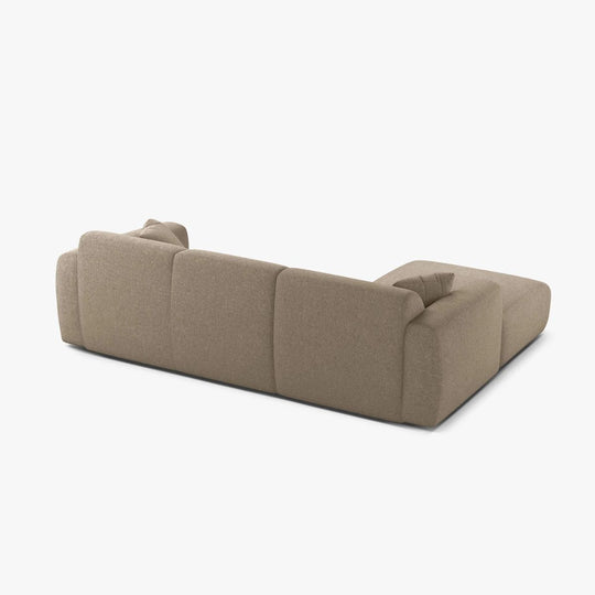 Canapé d'angle MICADONI Molino chenille beige foncé