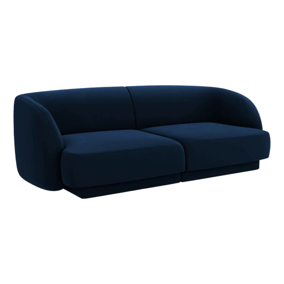 Canapé 2 places MILEY Micadoni velours bleu roi