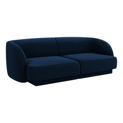 Canapé 2 places MILEY Micadoni velours bleu roi