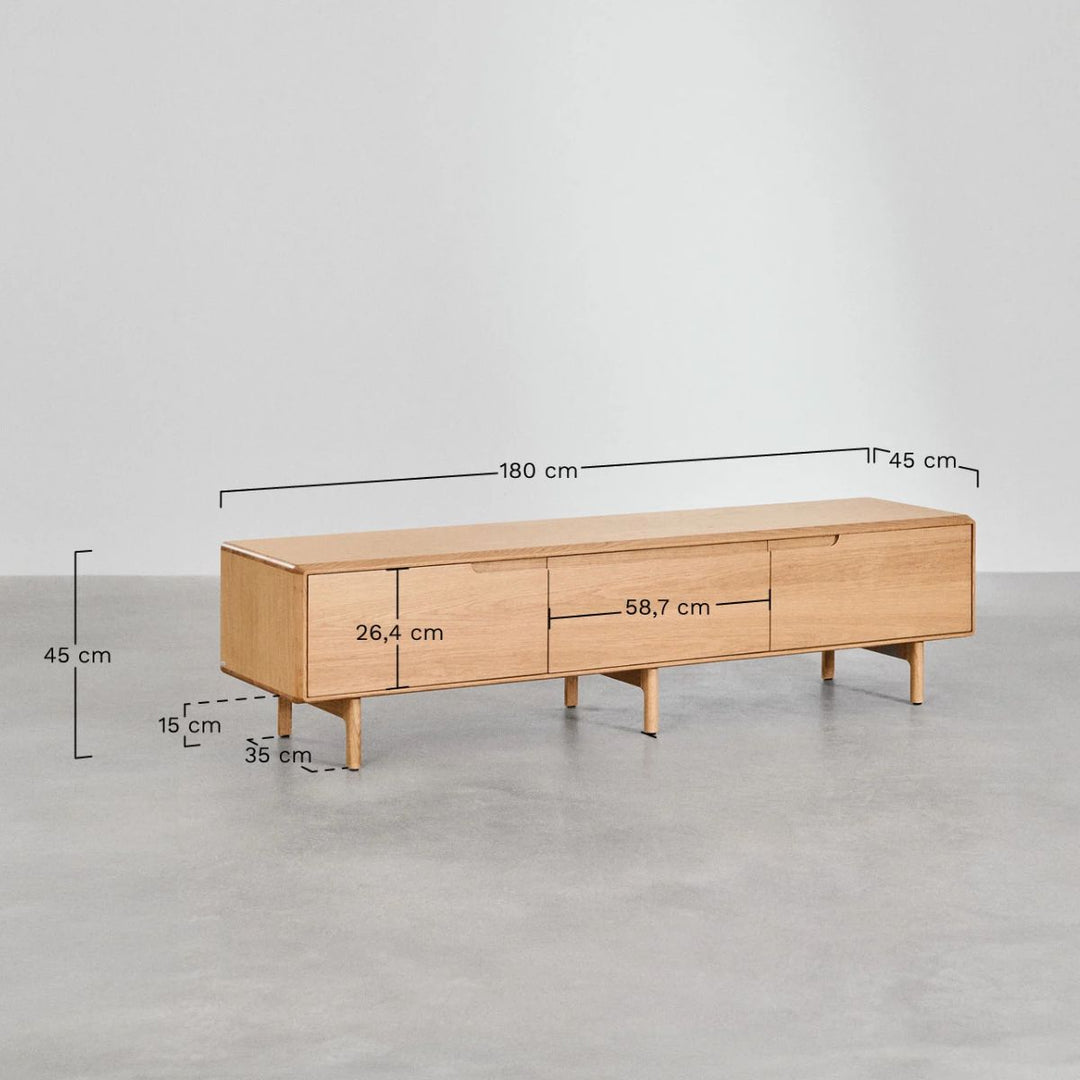 Meuble TV SKLUM Treveris 180cm en bois