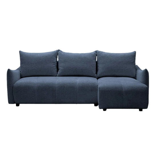 Canapé d’angle convertible et reversible CELINE Bleu 4 places – Casanova Paris