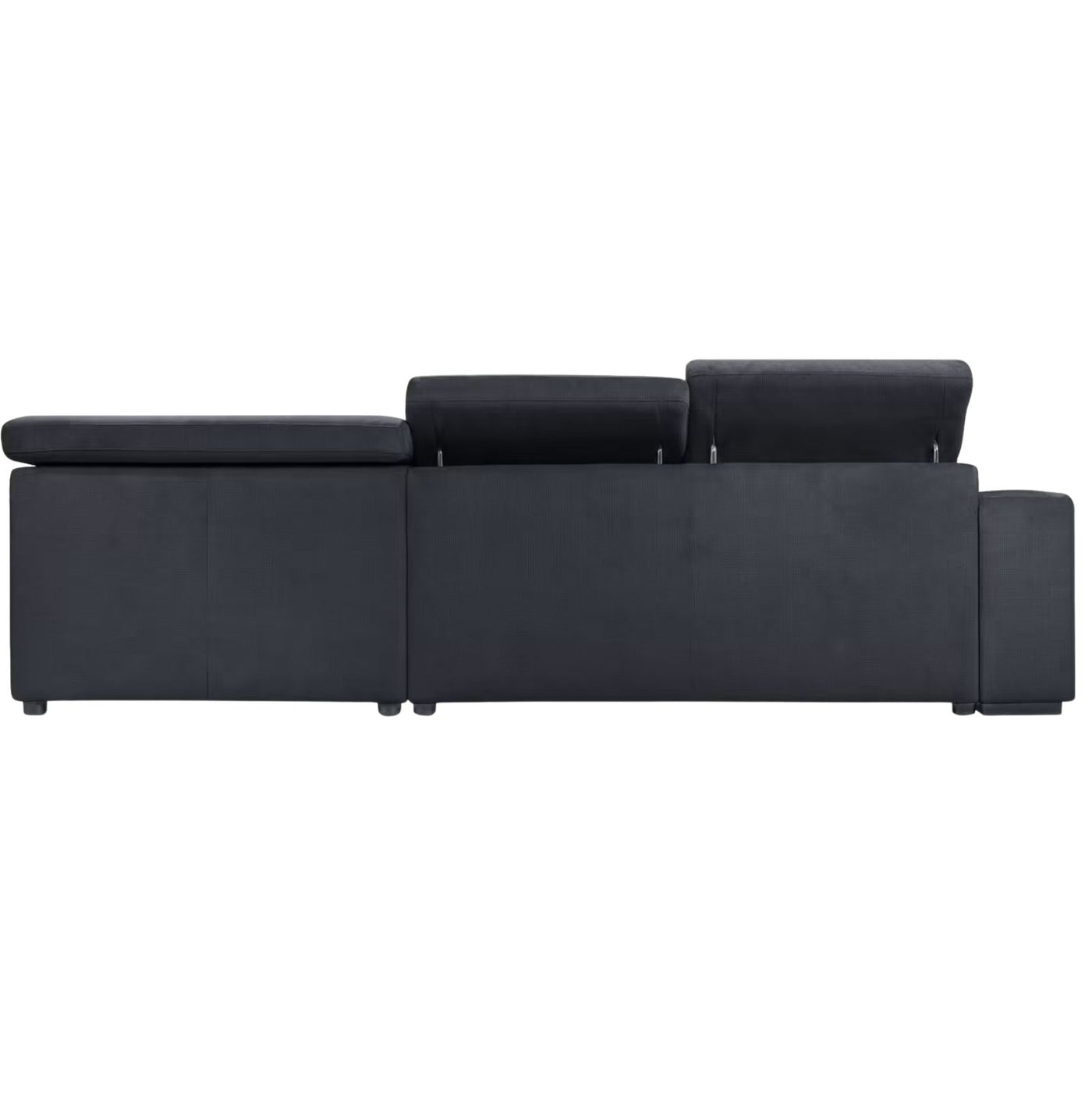 ALINEA Canapé Origano bleu calabrun d'angle droit convertible avec coffre en tissu doux