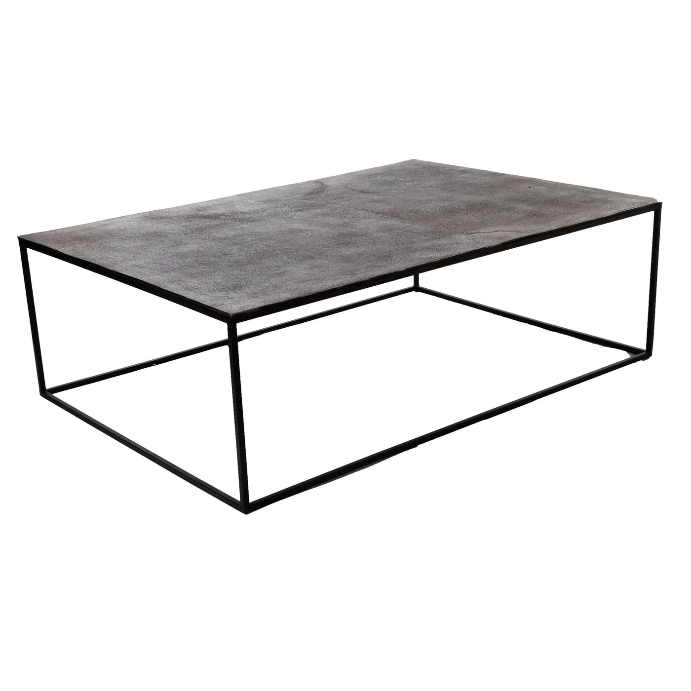 Table basse en aluminium noir
