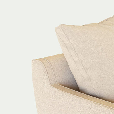 Canapé d'angle droit fixe ALINEA beige roucas- LENITA