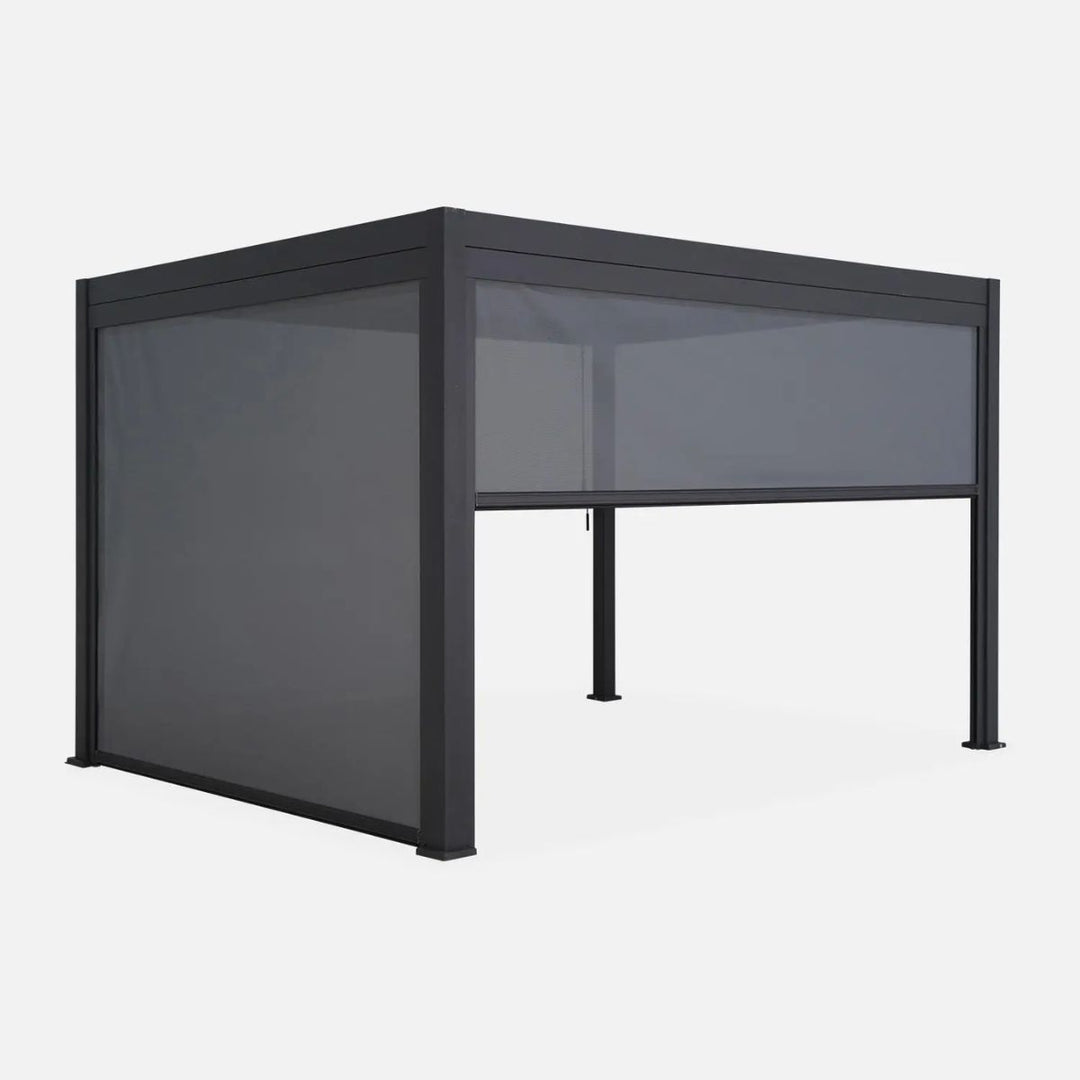 Pergola bioclimatique aluminium 4 x 3 m + 1 store 3 m + 1 store 4 m Triomphe - SWEEEK
