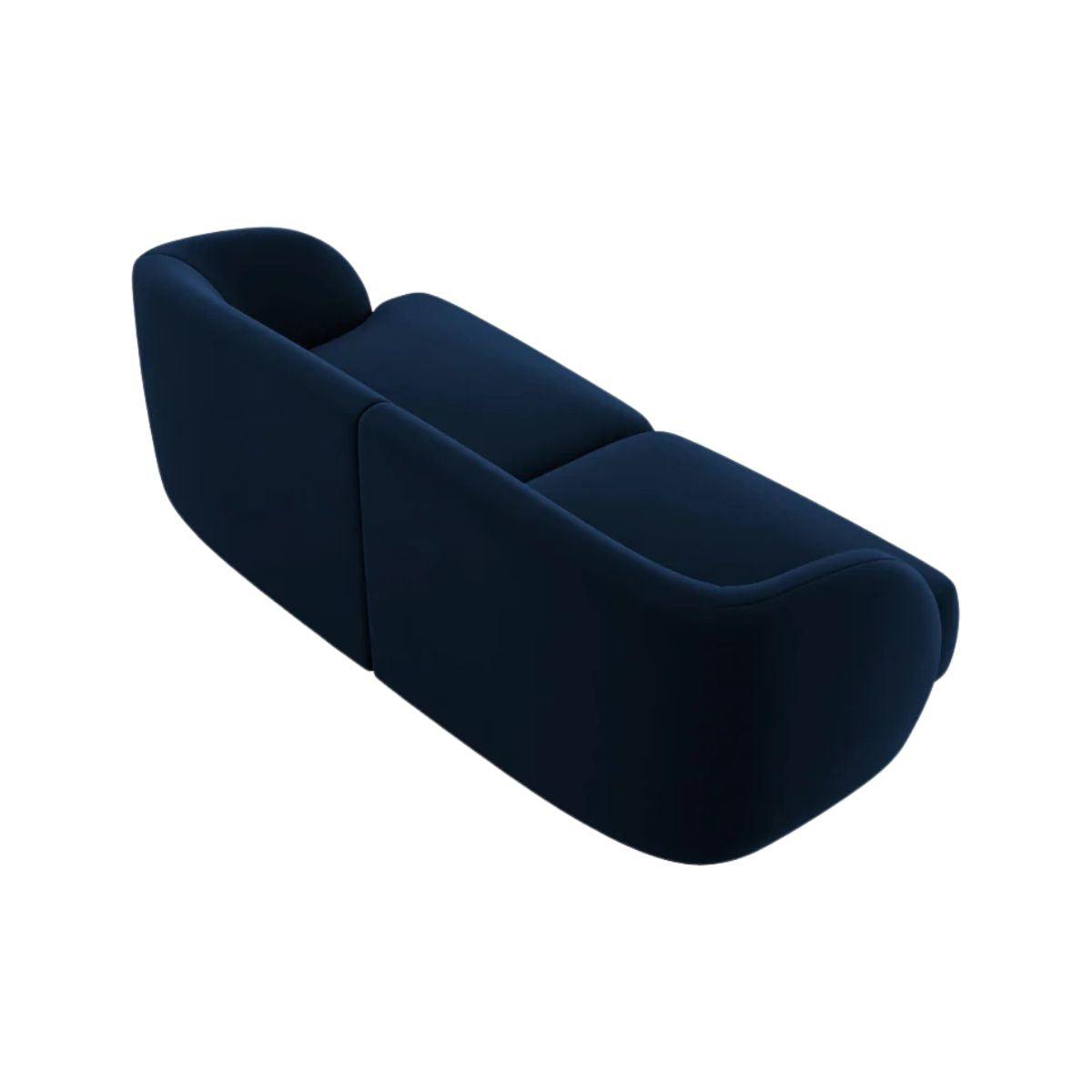 Canapé 2 places MILEY Micadoni velours bleu roi