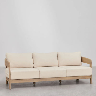 Canapé de jardin SKLUM 3 places en bois d'Acacia Marron Clair