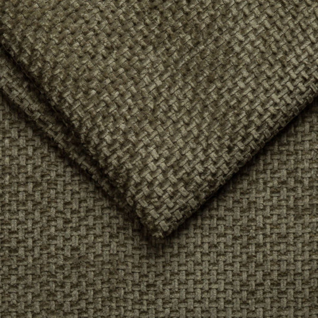 Canapé et pouf  MICADONI Molino 4 places en tissu chenille vert