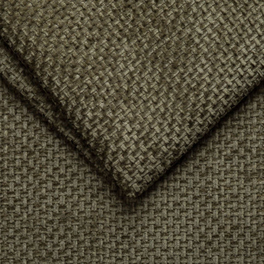 Canapé et pouf  MICADONI Molino 4 places en tissu chenille vert