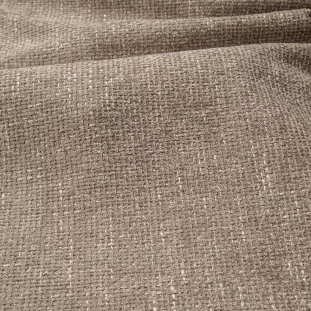 Canapé d'angle gauche Sia Home LIVIA 5 places en velours tramé taupe