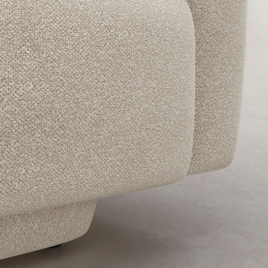 Canapé HABITAT 3 places AUSTIN en tissu texturé beige vanille