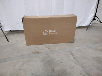 Kave Home- Commode Onix 3 tiroirs en placage de noyer finition foncée 100 x 78 cm