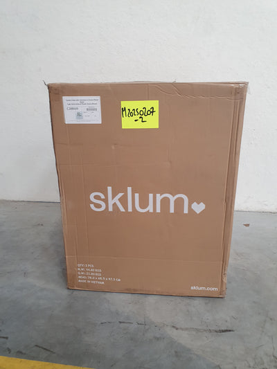 Lot de 2 Chaises SKLUM de Jardin avec Accoudoirs en Bois d'Acacia Dubaï