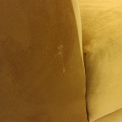 Canapé MICADONI Miley 6 places avec Pouf et Fauteuil en Velours Jaune Moutarde