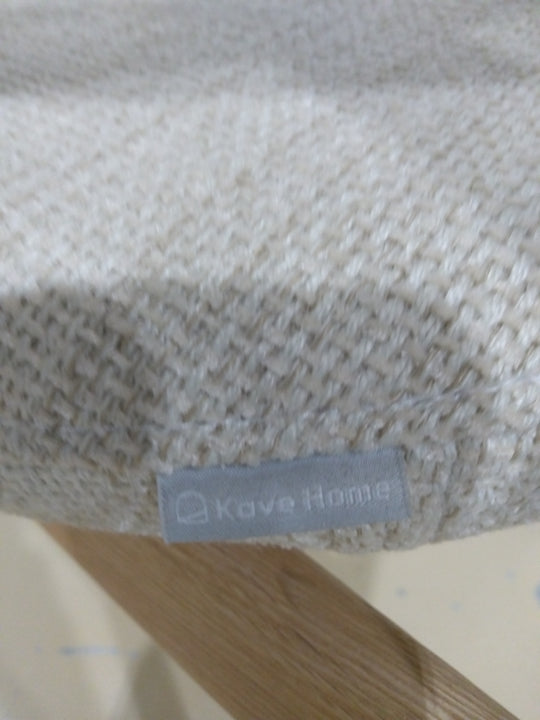 Lot de 6 chaises KAVE HOME Alocs en bois de chêne et tissu beige