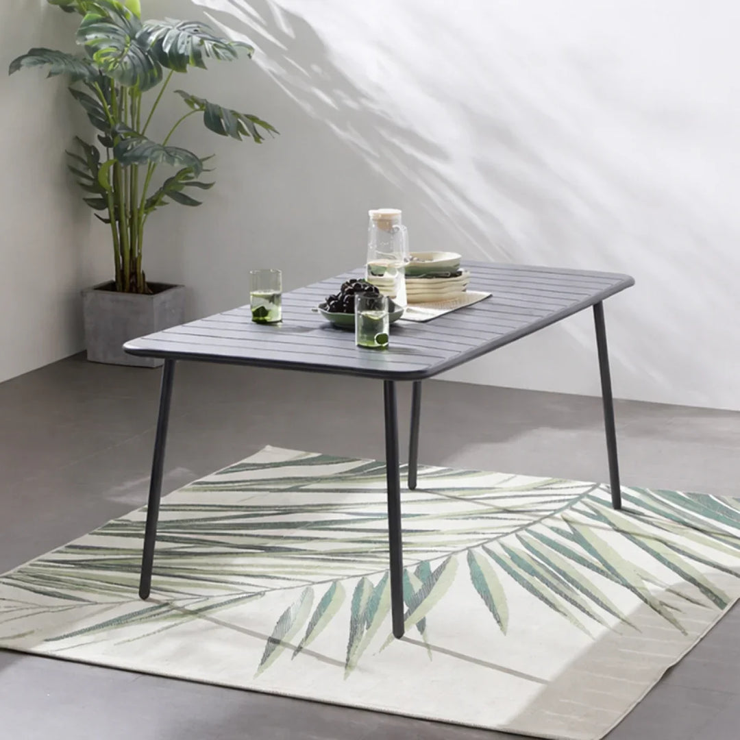 table acier bergame gris foncé