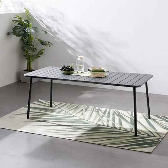 table acier bergame gris foncé