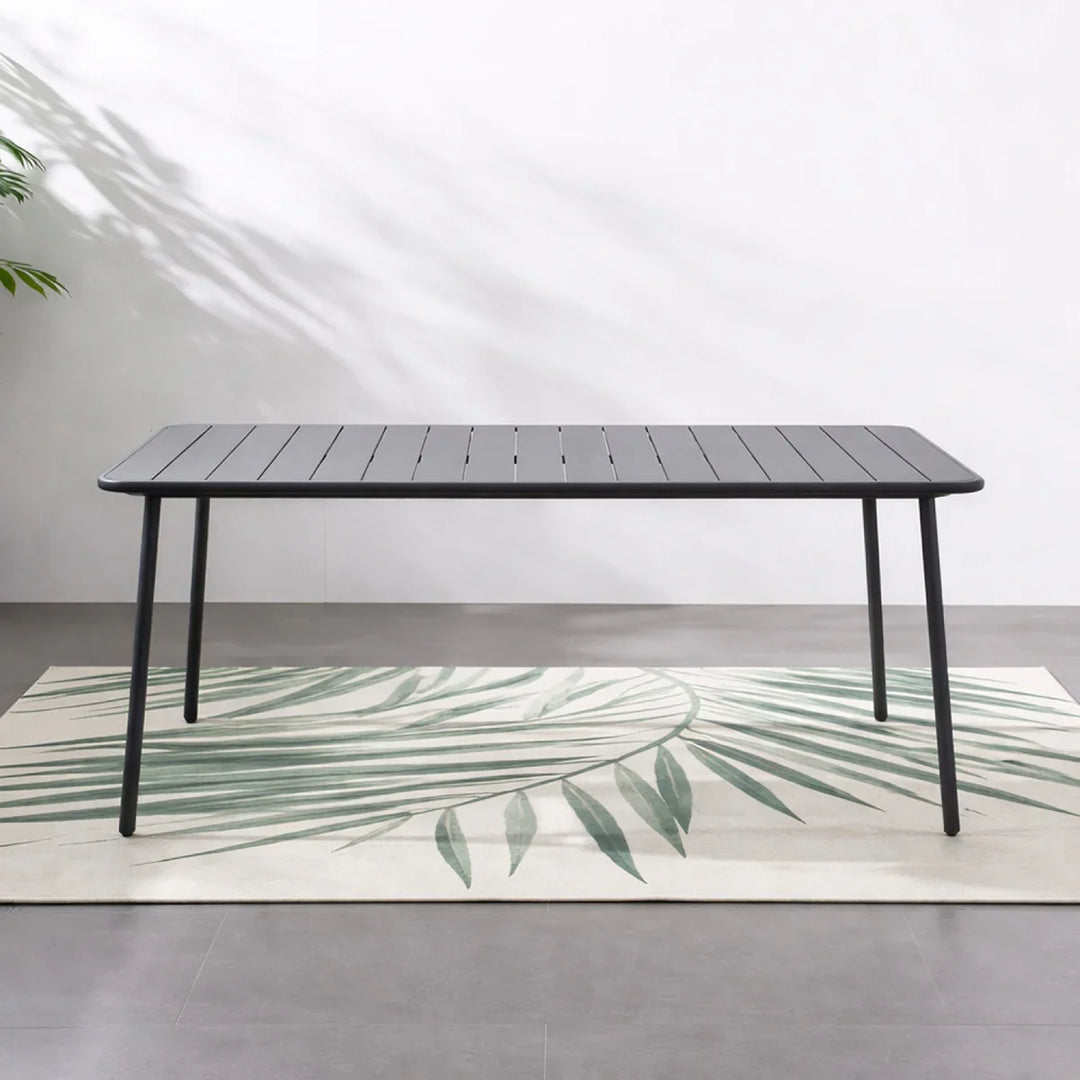 table acier bergame gris foncé