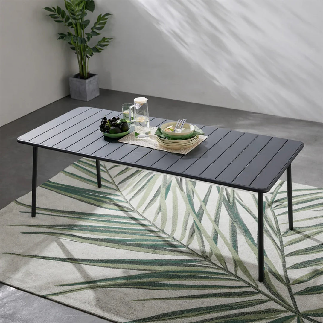table acier bergame gris foncé