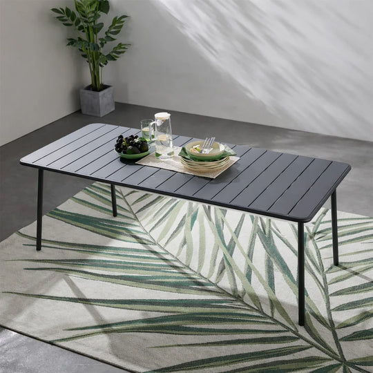 table acier bergame gris foncé