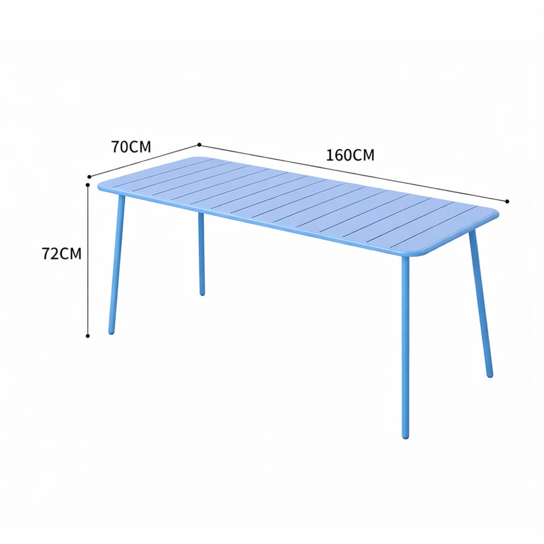 table-acier-bleu-6-8-places-exterieur-bergame-dimensions-concept-usine
