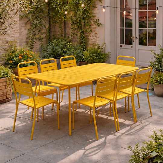 table-acier-jaune-6-8-places-exterieur-bergame-ambiance-7-concept-usine