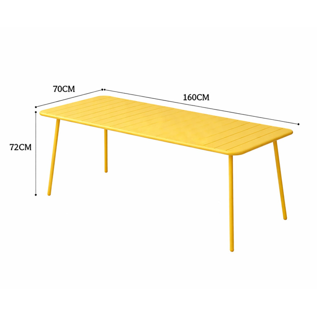 table-acier-jaune-6-8-places-exterieur-bergame-dimensions-concept-usine