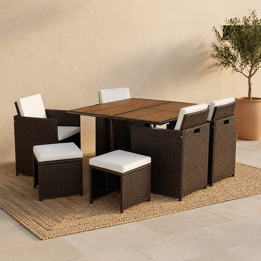 salon-jardin-encastrable-8-places-resine-tressee-marron et beige-toledo-ambiance 7-concept-usine