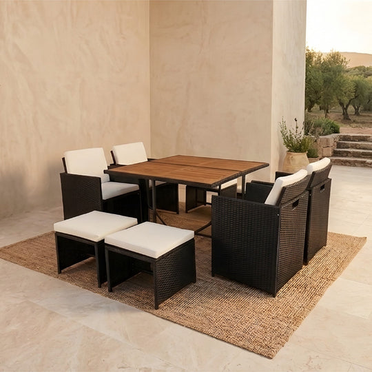 salon-jardin-encastrable-8-places-resine-tressee-marron et beige-toledo-ambiance-2-concept-usine