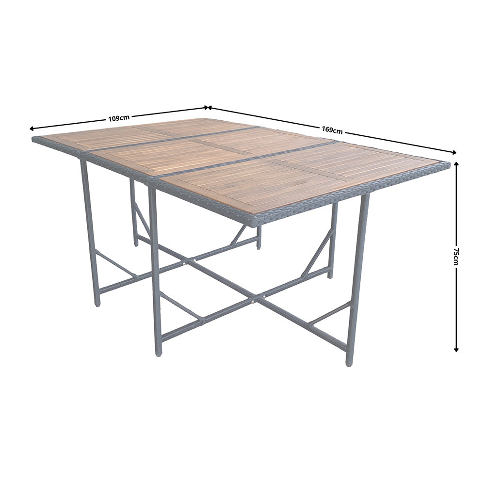 salon-jardin-encastrable-10-places-resine-tressee-noir et gris-toledo-table dimensions-concept-usine