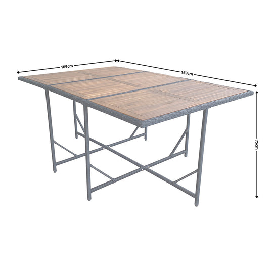 salon-jardin-encastrable-10-places-resine-tressee-noir et gris-toledo-table dimensions-concept-usine