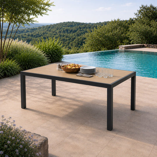 table-jardin-10-places-aluminium-ceramique-gris-effet-bois-lagos-ambiance-4-concept-usine