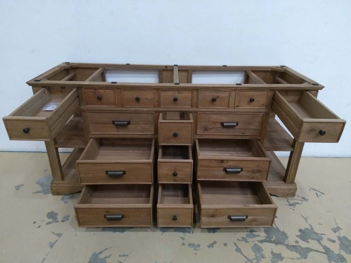 Meuble double vasque LOBERON Covingale en bois (sans vasque)