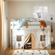 Lit mezzanine mi-hauteur enfant VERBAUDET Everest blanc/bois
