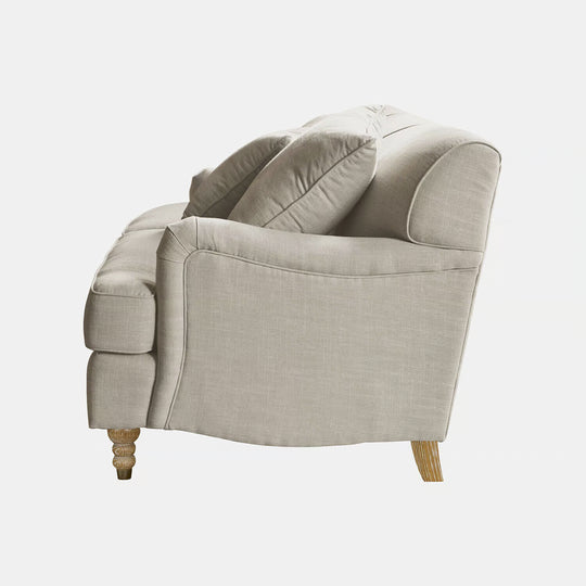 Canapé LOBERON Isa 2 places en tissu beige