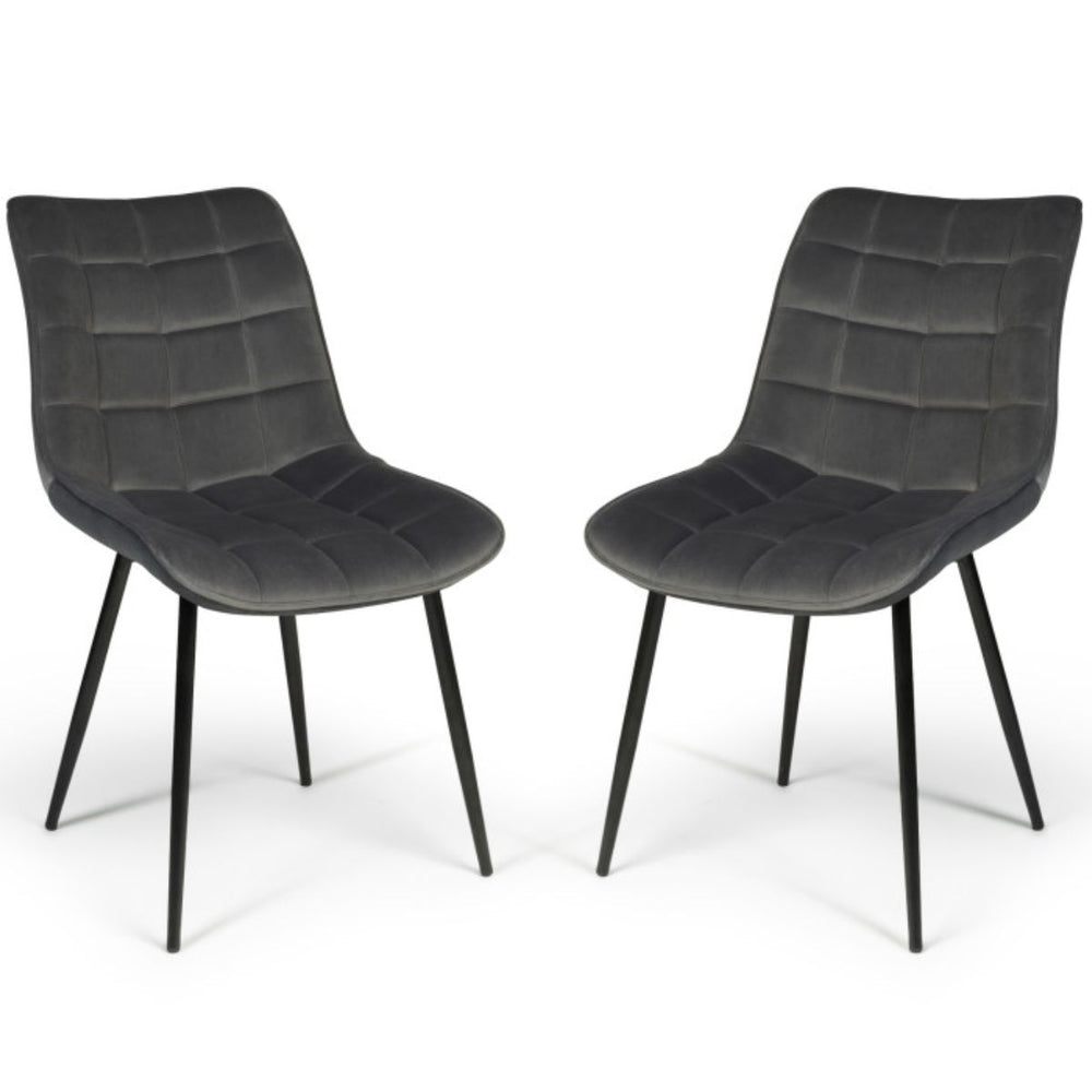 Lot de 2 chaises Melinda Gris foncé