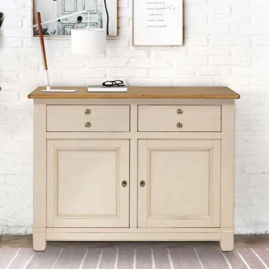 Desserte bois massif 2 portes 2 tiroirs CAMIF Embellie