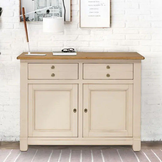 Desserte bois massif 2 portes 2 tiroirs CAMIF Embellie