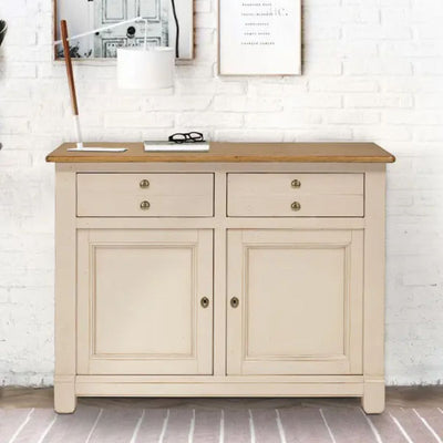 CAMIF- Desserte bois massif 2 portes 2 tiroirs Embellie