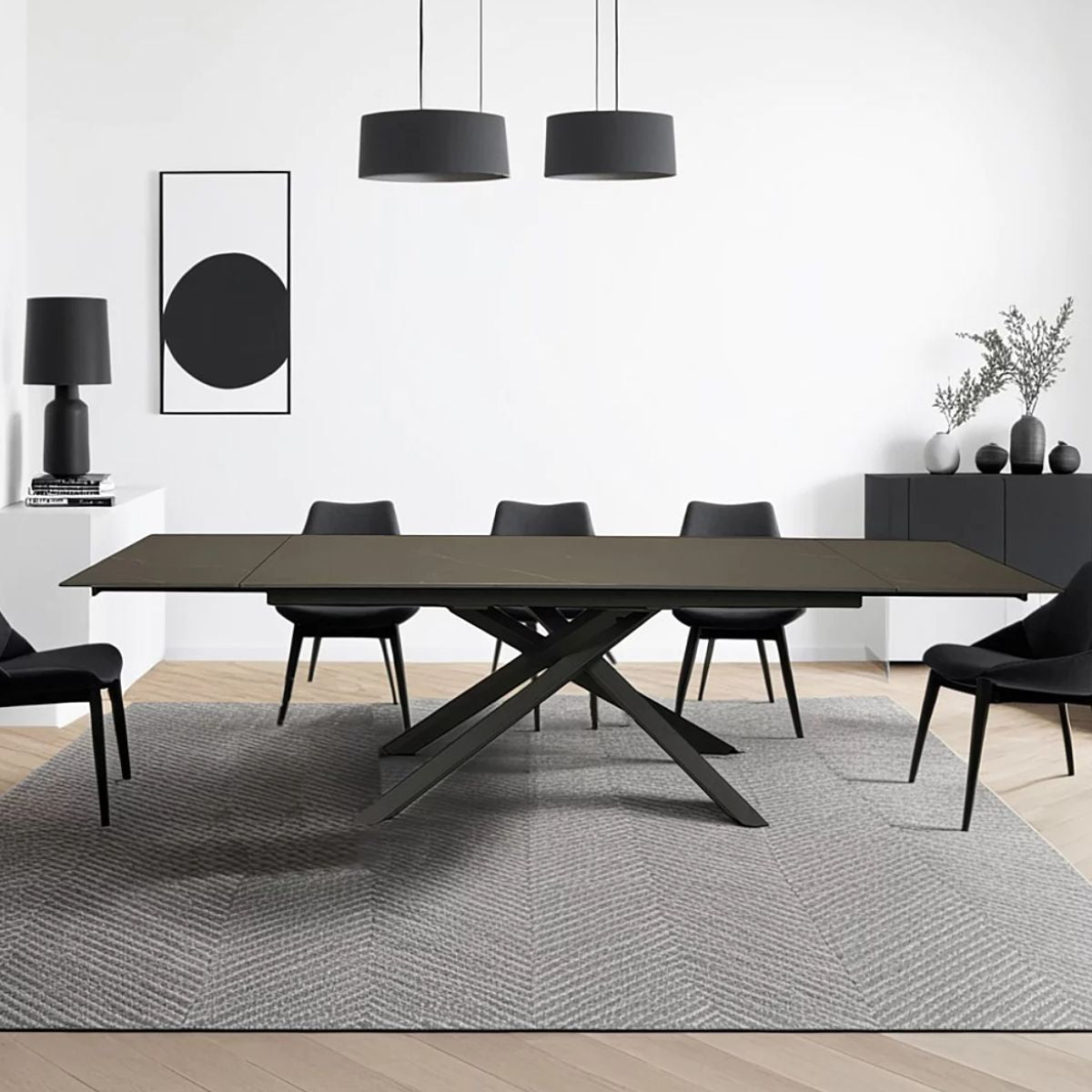 Table À manger extensible en pierre Osiris 12 personnes