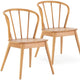 Lot de 2 chaises en bois massif couleur chêne Brisa