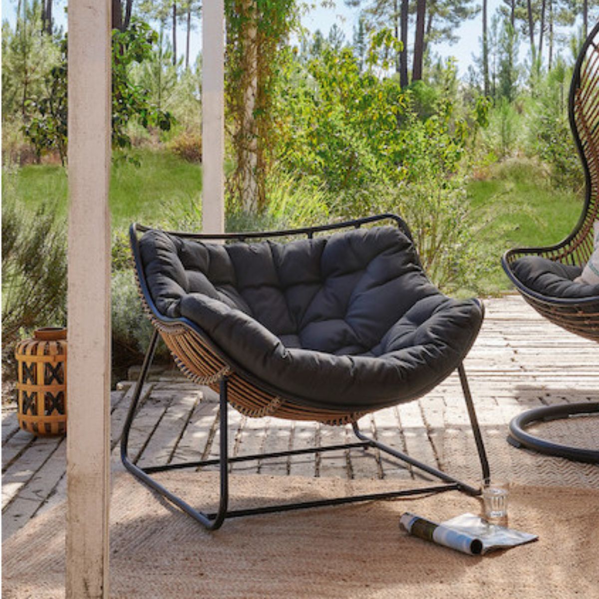 Fauteuil de jardin détente Siena XL Gris HYBA