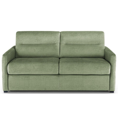 Canapé convertible 4 places en velours déperlant Kaki- Convertible Center