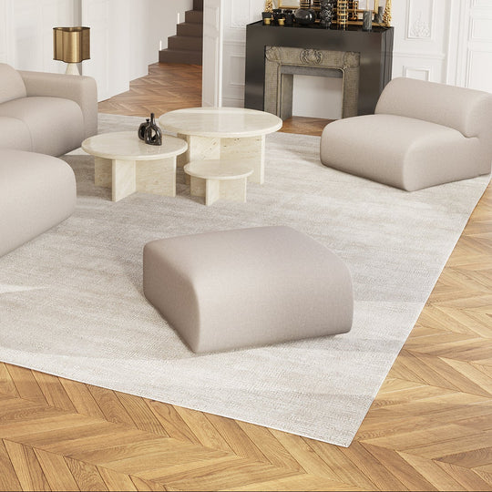 Pouf SIA Myra Mistral 2 tissu crème — photo produit