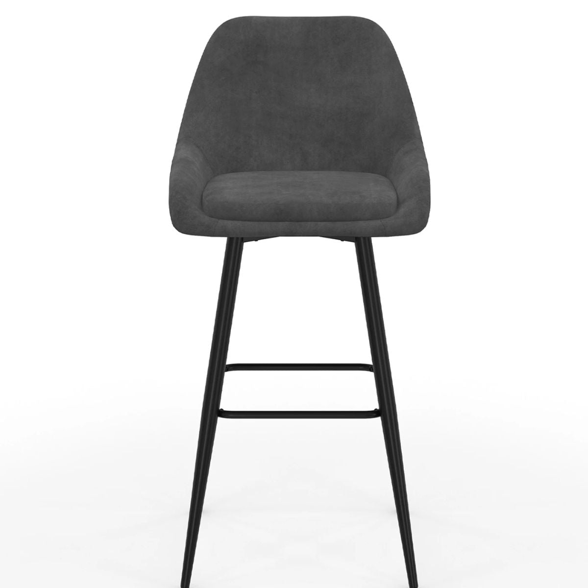 Lot de 2 tabourets Olivia gris foncé