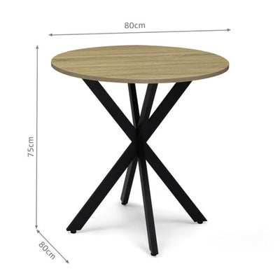 Table repas ronde Soline 80cm