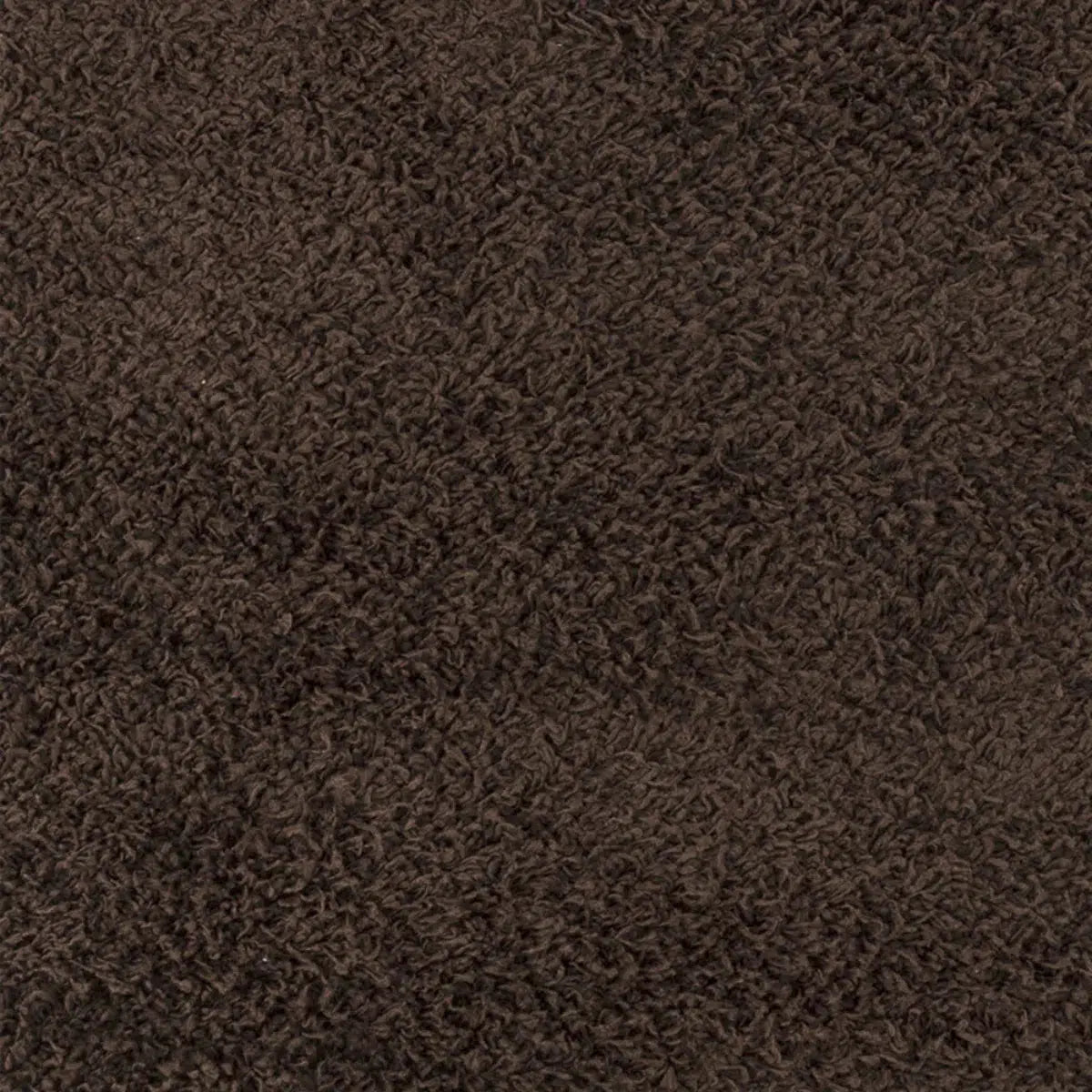 Tapis SURYA Lilly shaggy, uni marron foncé à poils longs, vue 2