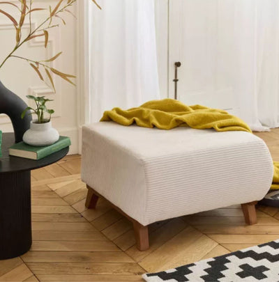 Pouf 65 cm en velours côtelé CRISTAL