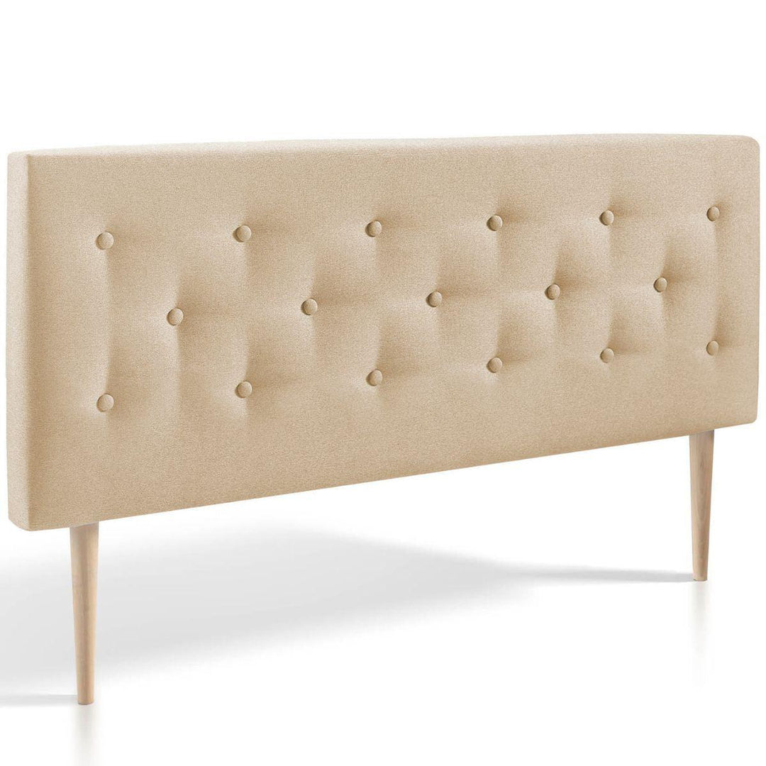 Tête de lit capitonnée en tissu Beige 140x100cm